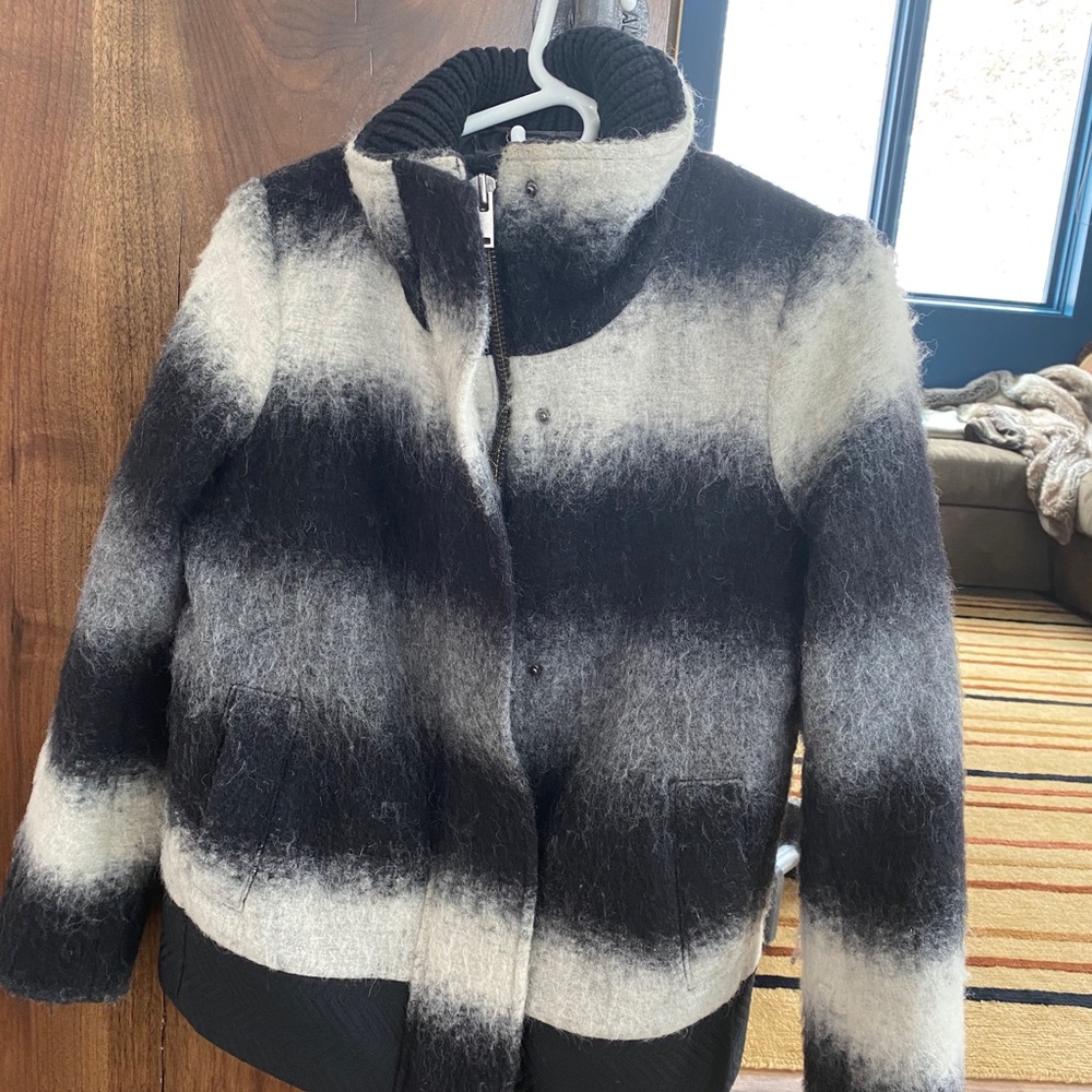 Banana Republic Black & White mohair blend jacket